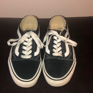 Black old skool mule vans